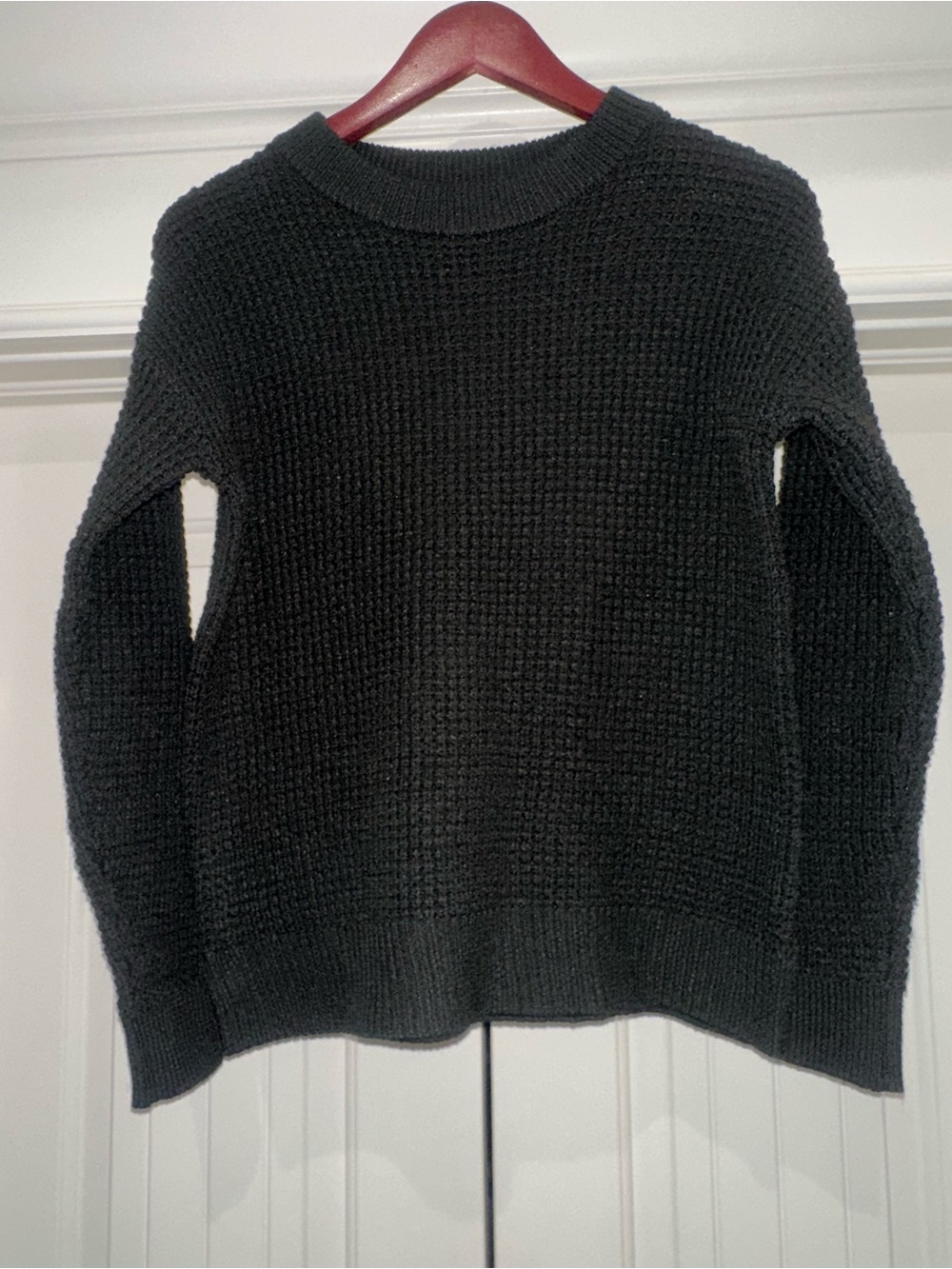 Time and Tru Black Chunky Knit Sweater Women’s Small Textured Pullover